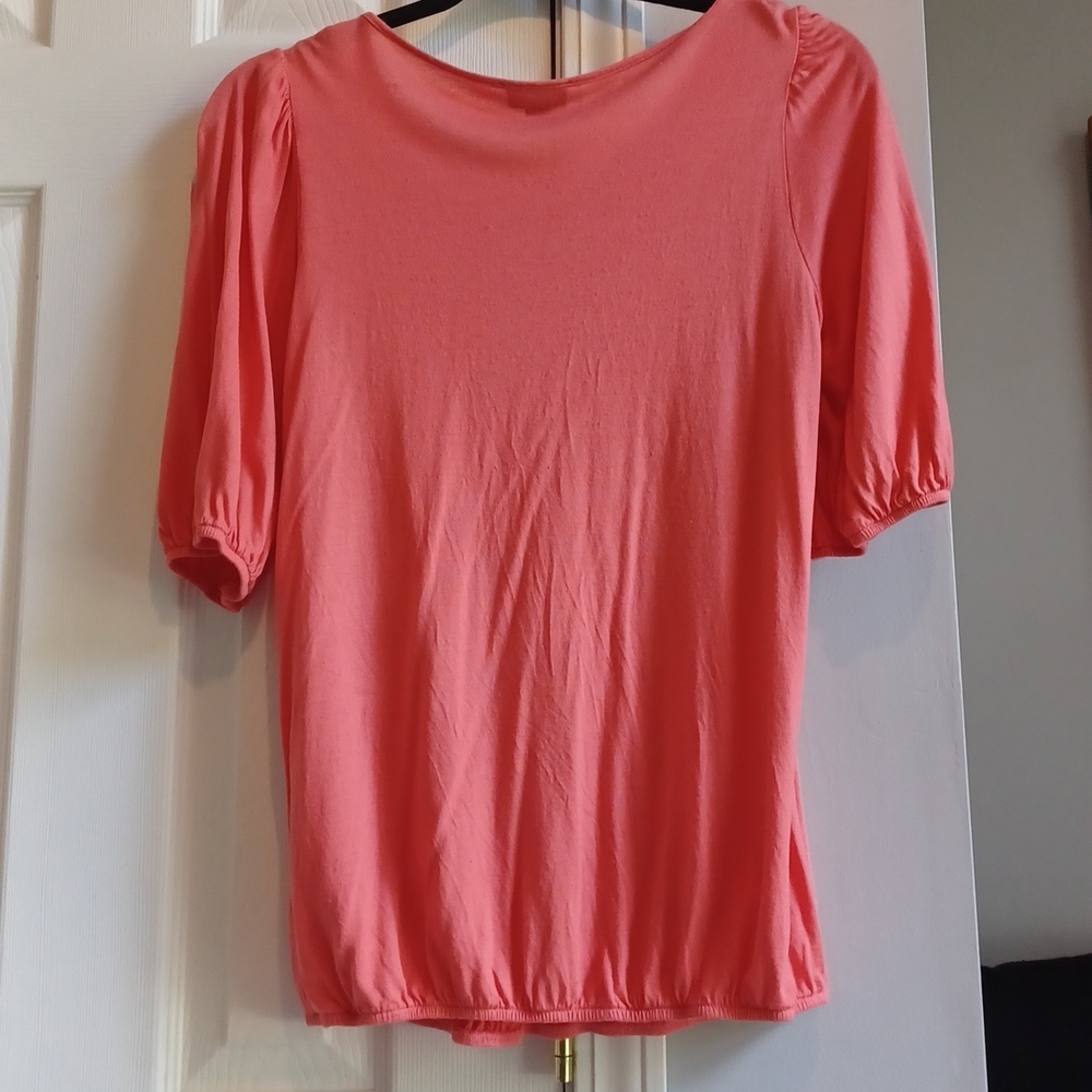 Allen B by Allen Schwartz Lace Top‎ Orange Women's Size Small - Picture 7 of 7
